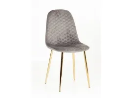 Стул J934 серый бархат - золотой