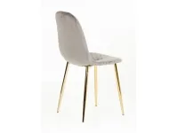 Стул J934 серый бархат - золотой pilt 3