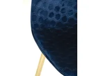 Стул J934 синий бархат - золотой pilt 4