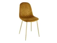 Стул J934 желтый бархат - золотой pilt 2