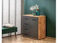 Комод LIMA KM-2 дуб вотан и серый pilt 3