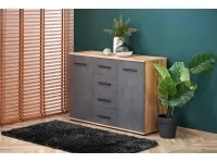 Комод LIMA KM-4 дуб вотан и серый pilt 2