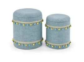 Пуфик GRADO голубой (2 шт)