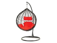 Кресло-качалка 1147 черно-красный pilt 2