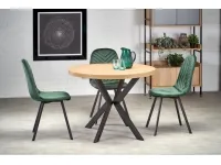 Стол раздвижной PERONI дуб-черный pilt 4