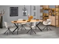 Стол раздвижной PERONI дуб-черный pilt 5