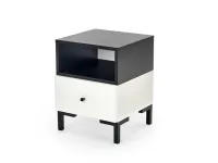 Тумбочка SILVIA черно-белый pilt 2