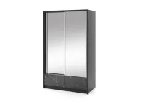 Шкаф-купе ARIA II 130 черный мрамор pilt 2