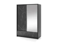 Шкаф-купе ARIA I 150 черный мрамор pilt 2