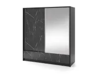 Шкаф-купе ARIA I 200 черный мрамор pilt 3