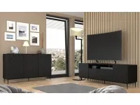 Комод DIUNA 3D Черный pilt 6