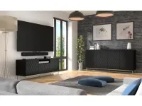 Комод DIUNA 4D Черный pilt 6