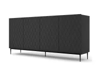 Комод DIUNA 4D Черный pilt 4