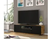 TV стол AURA S 150 дуб артисан + черный pilt 4