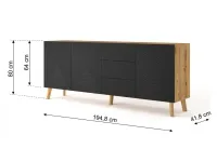 Комод LUXI 4D pilt 4