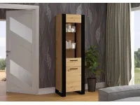 Витрина NUKA E дуб артисан - черный pilt 3