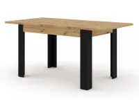 Стол раздвижной NUKA H дуб артисан - черный pilt 5