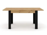 Стол раздвижной NUKA H дуб артисан - черный pilt 3