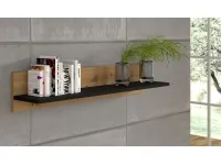 Полка настенная NUKA G дуб артисан - черный pilt 3