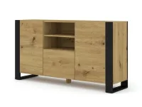 Комод MONDI 188 дуб артисан - черный pilt 2