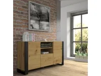 Комод MONDI 188 дуб артисан - черный pilt 5