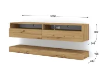 TV стол DUO 160 дуб артисан pilt 5