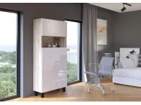 Складной стол со стеллажом HOMI сонома/белый pilt 3