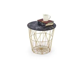 Журнальный стол HARISSA золотой - черный мрамор