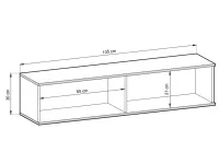 TV стол ORO 135 черный мрамор pilt 4