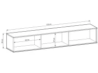 TV стол ORO MDF 175 черный pilt 4