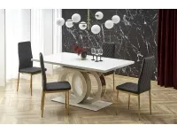 Стол раздвижной GALARDO белый-золотой pilt 3