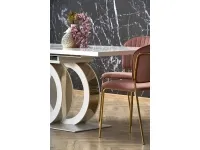 Стол раздвижной GALARDO белый-золотой pilt 4