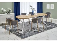 Стол раздвижной PERONI дуб-белый pilt 2