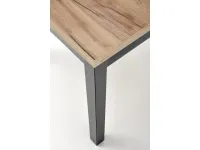 Стол раздвижной TIAGO KW дуб крафт / черный pilt 4