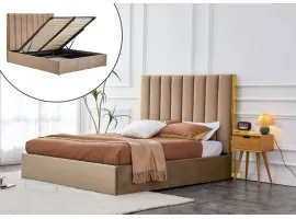 Кровать 160x200 PALAZZO бежевая - с подъемным механизмом
