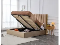 Кровать 160x200 PALAZZO бежевая - с подъемным механизмом pilt 4