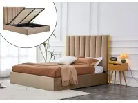 Кровать 160x200 PALAZZO бежевая - с подъемным механизмом pilt 2