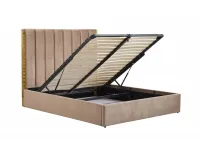 Кровать 160x200 PALAZZO бежевая - с подъемным механизмом pilt 9