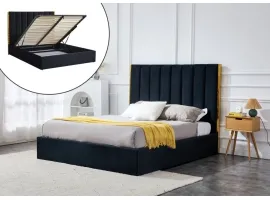 Кровать 160x200 PALAZZO черная - с подъемным механизмом