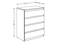 Комод MALTA 4S сонома pilt 4