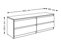 Комод MALTA 2S2S белый pilt 4
