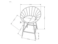 Барный стул низкий H112 серый pilt 5