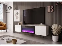 TV стол LIVO RTV-180W-K с электрокамином pilt 2