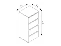 Kummut COSMO С07 - Valge pilt 3