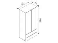 Riidekapp COSMO С02 - Valge pilt 4