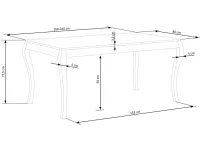 Pikendatav laud WINDSOR tamm / valge pilt 7