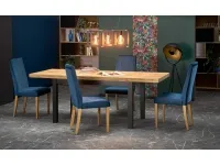 Стол раздвижной TIAGO дуб крафт / черный pilt 2