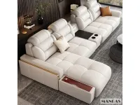 Диван-кровать Premium Italian Genuine Leather Sectional Sofa Sets Couch Sofas with 4 seat pilt 3