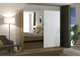 Шкаф-купе MONDEGO 220 белый / дуб артисан