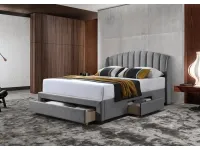 Кровать 140x200 STORMY серая pilt 2